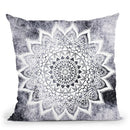 Boho White Nights Mandala Throw Pillow By Nika Martines