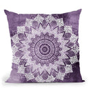 Bohochic Mandala In Ultraviolet Throw Pillow By Nika Martines