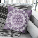 Bohochic Mandala In Ultraviolet Throw Pillow By Nika Martines