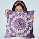 Bohochic Mandala In Ultraviolet Throw Pillow By Nika Martines