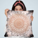 Rose Night Mandala Throw Pillow By Nika Martines