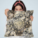 Mandala Wonderland In Gold Throw Pillow By Nika Martines
