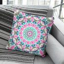 Watercolor Floral Mandala Throw Pillow By Nika Martines