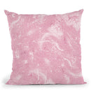 Abstract Dripping Painting Pink Throw Pillow By Ninola Design