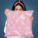 Abstract Dripping Painting Pink Throw Pillow By Ninola Design