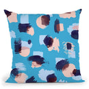 Abstract Stains Blue Throw Pillow By Ninola Design