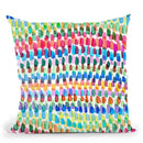 Artsy Strokes Stripes Colorful Throw Pillow By Ninola Design