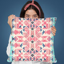 Boho Nomadic Tribal Red Pastel Throw Pillow By Ninola Design