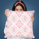Boho Shibori Pink Throw Pillow By Ninola Design