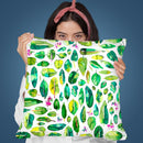 Botanical Green Plants Leaves Throw Pillow By Ninola Design