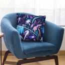 Brushstrokes Tropical Palms Purple Throw Pillow By Ninola Design