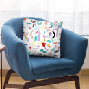 Curly And Zigzag Stripes White Throw Pillow By Ninola Design