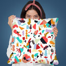 Dreamy Animal Shapes White Throw Pillow By Ninola Design