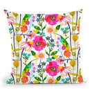 Happy Spring Flowers Throw Pillow By Ninola Design