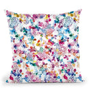 Hydrangea Watercolor Multicolored Throw Pillow By Ninola Design