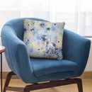 Ink Dust Splatter Blue Throw Pillow By Ninola Design