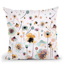 Ink Orange Flowers Degraded Throw Pillow By Ninola Design