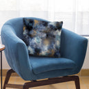 Marble Watercolor Smoke Gold Dark Throw Pillow By Ninola Design