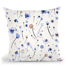 Minimal Blue Soft Flowers Throw Pillow By Ninola Design