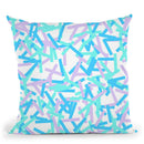 Rectangular Confetti Blue Pastel Throw Pillow By Ninola Design