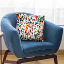 Relaxing Tropical Dots Red Green Yellow Throw Pillow By Ninola Design