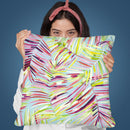 Tropical Palms Blue Green Throw Pillow By Ninola Design