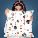 Watercolor Big Full Moons Throw Pillow By Ninola Design