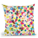 Watercolor Drops Dots Throw Pillow By Ninola Design