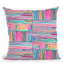 Watercolor Linear Yoga Meditation Pink Throw Pillow By Ninola Design