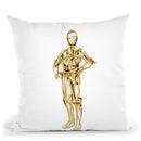C3Po Throw Pillow By Octavian Mielu