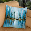 Blue Rise Throw Pillow By Osnat Tzadok