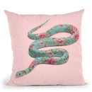 Floral Snake Throw Pillow By Paul Fuentes