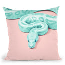 Green Snake Throw Pillow By Paul Fuentes