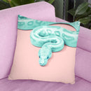 Green Snake Throw Pillow By Paul Fuentes