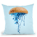 Jelly Burger Throw Pillow By Paul Fuentes