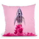 Rocket Color Throw Pillow By Paul Fuentes