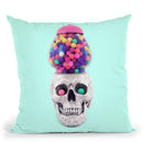 Skull Machine Throw Pillow By Paul Fuentes