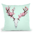 Skull Cherry Throw Pillow By Paul Fuentes