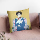 Woman And Jack Russelll On Armchair Throw Pillow By Sally B