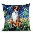 Boxer Throw Pillow by Aja Trier