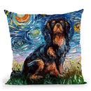 Cavalier King Charles Spaniel Throw Pillow by Aja Trier