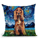Cockerspaniel Red Throw Pillow by Aja Trier