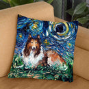 Collie Throw Pillow by Aja Trier