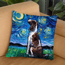 English Springer Spaniel Throw Pillow by Aja Trier