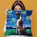 English Springer Spaniel Throw Pillow by Aja Trier
