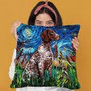 Germanorthair Throw Pillow by Aja Trier