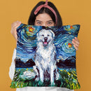 Great Pyrenese Throw Pillow by Aja Trier