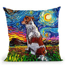 Kooikerhondje Throw Pillow by Aja Trier
