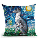 Whippet Throw Pillow by Aja Trier