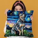 Blue Heeler Throw Pillow by Aja Trier